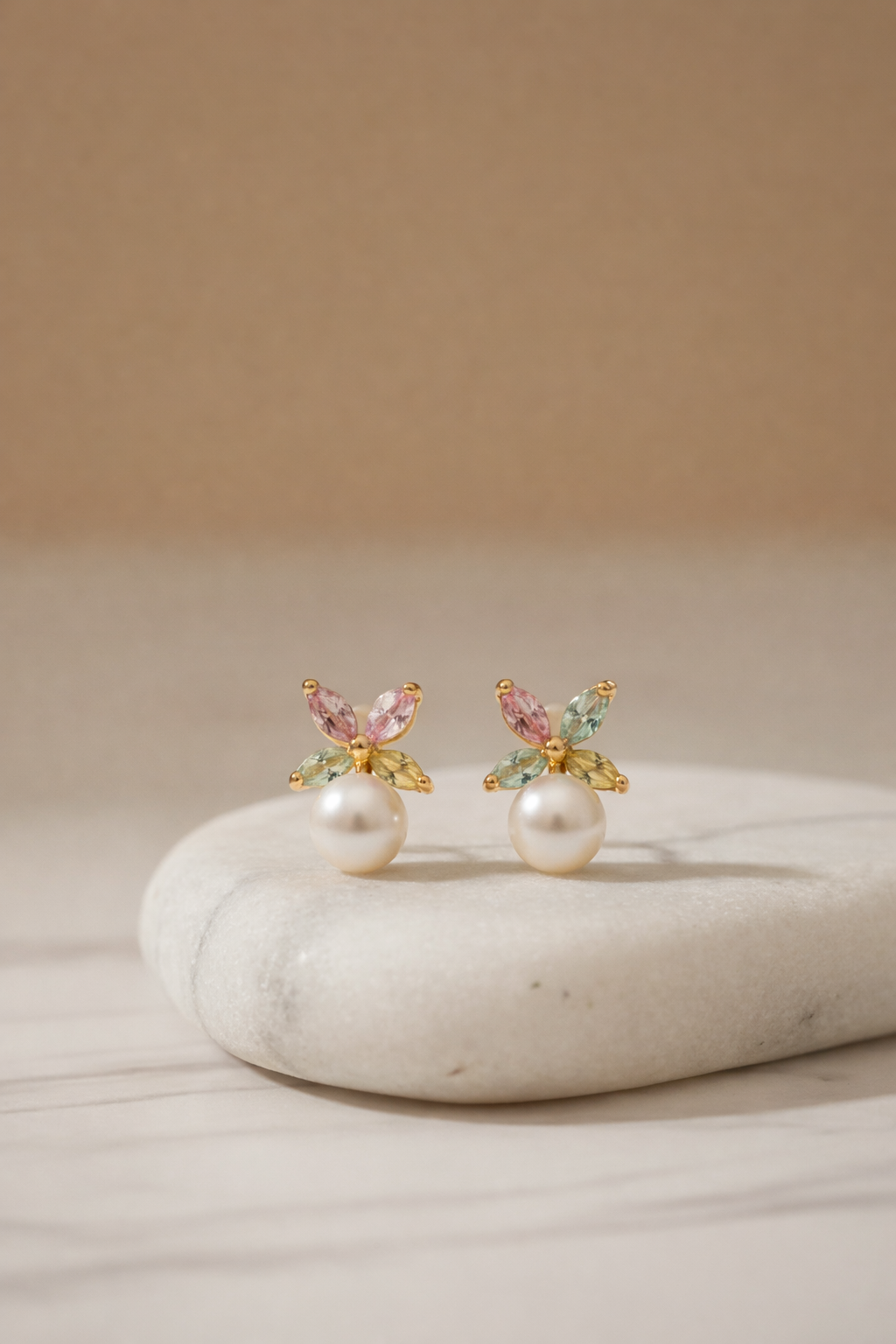 Pearl Bloom Stud Earrings