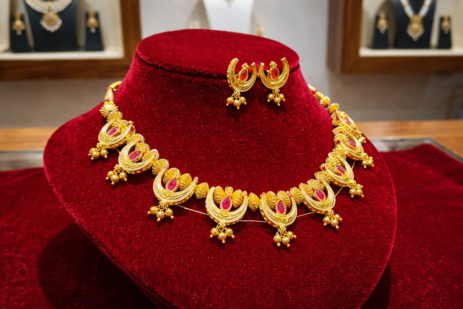 Traditional Maharashtrian Chandra Haar Set