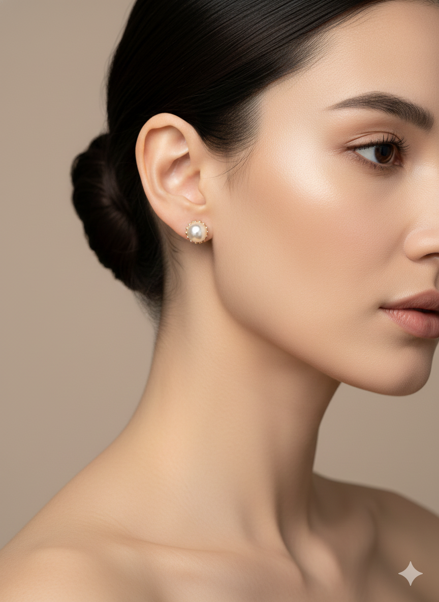 Classic Pearl Stud Earrings