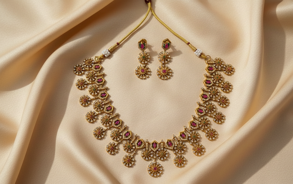 Kusum Royale AD Necklace Set