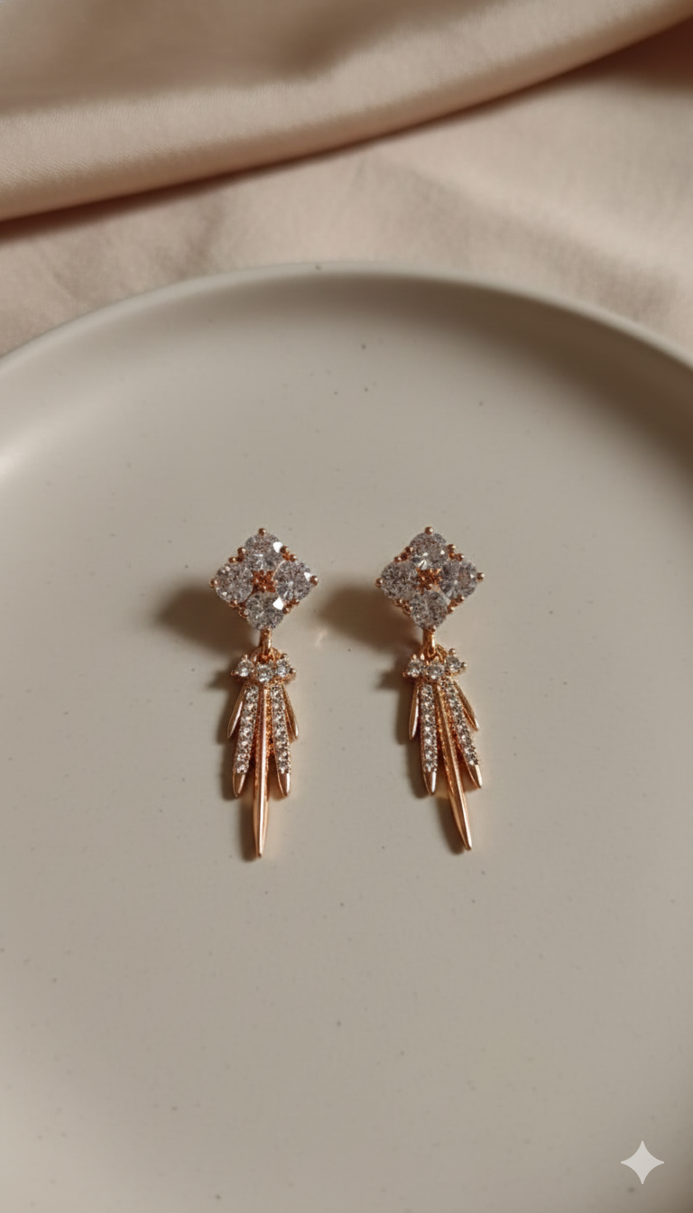 Crystal Tassel Drop Earrings