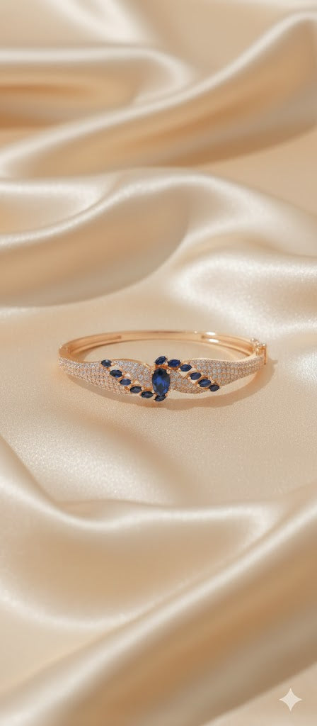 Sapphire Glow Rose Gold Bracelet