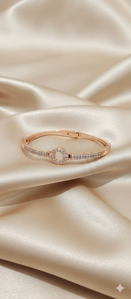 Rose Gold Halo Diamond Bracelet
