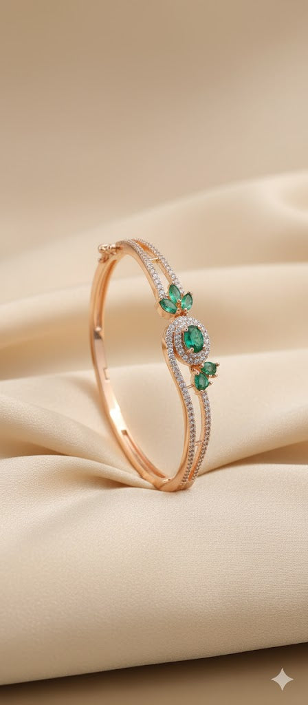 Emerald Grace Rose Gold Bracelet